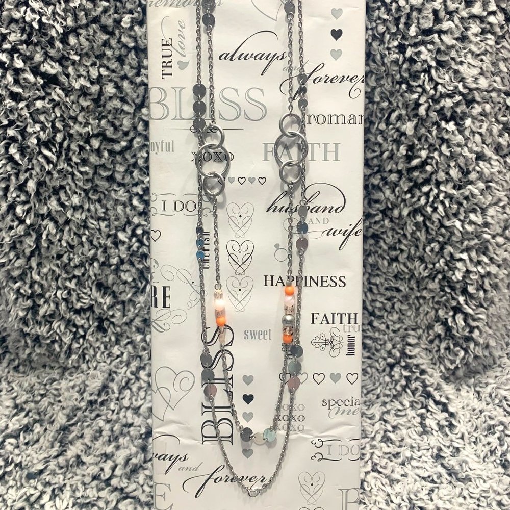 NWT Bancroft Silver Two Strand Necklace